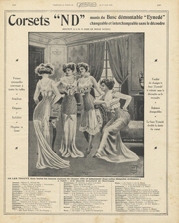 Corset ND (Corsetmaker) 1909 Busc Eynedé Art Nouveau