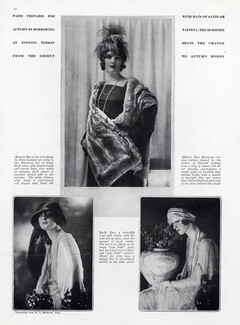 Molyneux (oriental turban) & Lucile (chinchila scarf) 1921 Photo Rehbinder