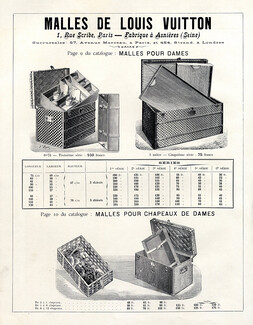 Louis Vuitton 1898 Malles pour Chapeaux