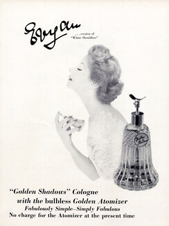 Evyan (Perfumes) 1954 Golden Shadows, Golden Atomizer