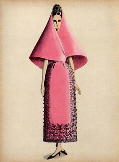 Spanish Nights 1962 Evening Dress, Drawing by Denziger