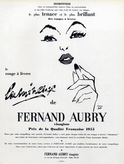 Fernand Aubry (Cosmetics) 1955 Lipstick, Drawing Job