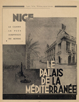 Palais de la Méditérranée 1930 Concorde Paris, Nice, Casino, Gambling