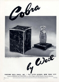 Weil (Perfumes) 1941 Cobra