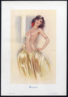 Suzanne Meunier 1928 Mannequin, Topless Model