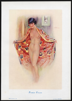 Suzanne Meunier 1928 Premier Frisson - First Shiver, Nude Scarf