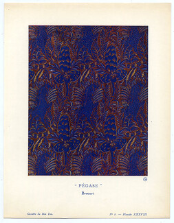 Pégase, 1920 - Raoul Dufy, Bianchini Férier, Brocart. La Gazette du Bon Ton, n°8 — Planche XXXVIII