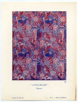 Longchamp, 1920 - Raoul Dufy, Bianchini Férier, Brocart. La Gazette du Bon Ton, n°8 — Planche XXXVII