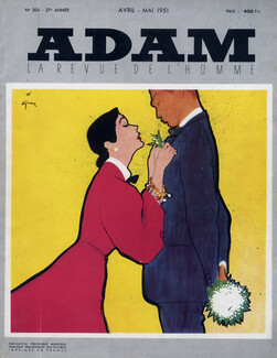 René Gruau 1951 Cover Adam