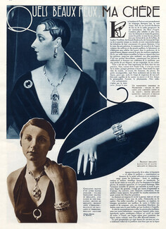 Mauboussin 1933 Pendants, Bracelets, Necklaces, Art deco, Text Henri Clouzot