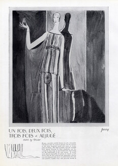 Jenny (Couture) 1921 Evening Gown, Eduardo Benito, Art Deco Style