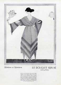 Madeleine & Madeleine 1921 Evening Gown, Charles Martin, Fashion Illustration