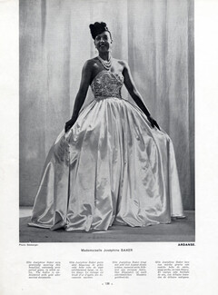 Ardanse 1939 Extremely wide Period Gown, Joséphine Baker, Seeberger