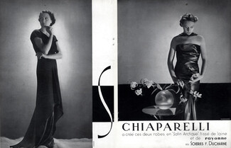 Schiaparelli 1934 Harry Meerson, Ducharne, Evening Gown