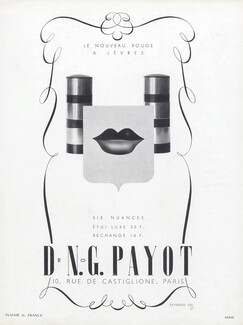Payot, Dr N.G.1938 Lipstick, Raymond Gid