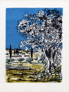 Jean Denis Malcles 1955 Provence (2 pages Article)