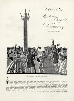 Au Temps Joyeux des Crinolines - Le Retour de Solférino, 1922 - Pierre Mourgue Place Vendôme, Texte par Dominique Sylvaire