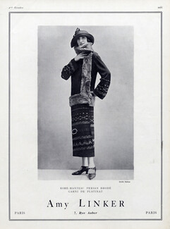 Amy Linker 1928 Robe-Manteau, Persan Brodé, Photo Rahma