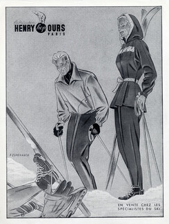 Henry Ours 1949 Sport Fashion Skiing, E. Esperance