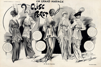 Elise Poret 1914 Evening Gown, Wedding Dress