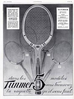 Tunmer 1928 Raquettes Club, Scientific, Match, Smash