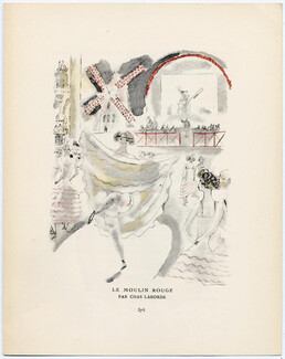 Chas laborde 1924 Le Moulin rouge Music-Hall Cabaret Dancers Gazette du Bon Ton