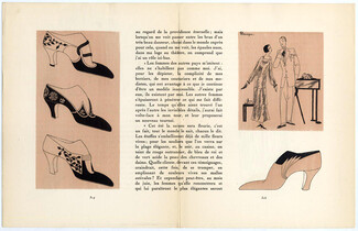 Perugia (Shoes) 1924 Pierre Mourgue, Gazette du Bon Ton, Text Célio, 4 pages