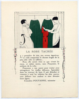 La Gazette du Bon Ton Pouyanne (Dry Cleaner) 1913 La Robe Tachée Charles Martin