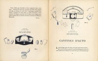 Cantines d'Auto, 1922 - Charles Martin Overnight Bag, Gazette du Bon Ton, Text by Celio, 4 pages