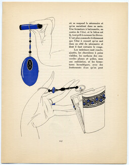 Les Jolis Nécessaires, 1922 - Georges Lepape Powder Box, La Gazette du Bon Ton, Text by Robert Linzeler, 4 pages