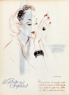 Van Cleef & Arpels 1937 "Parure de Saphirs" Set of Jewels, Jacques Demachy