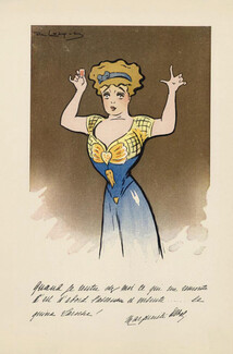 Quina Laroche 19.. Marguerite Deval, De Losques Caricature