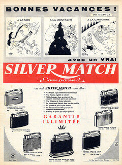 Silver Match 1958 Dubout, Lighter