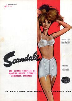 Scandale (Lingerie) 1962 Girdle, Bra, Pierre Couronne