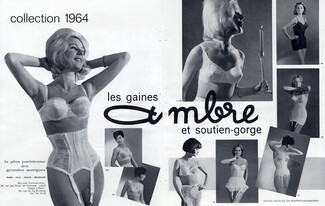 Ambre 1964 Guépière, Girdle, Bra, Garters
