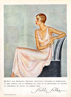 Stehli Silks (Fabric) 1930 Evening Gown