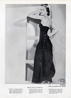 Ardanse (Couture) 1937 Mrs M. Amestoy Baronness, Evening Gown, Photo Madame D'Ora