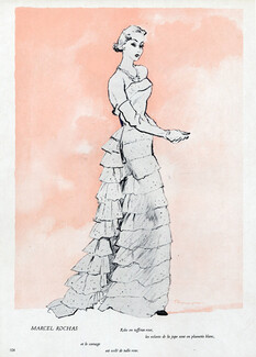 Marcel Rochas 1949 Evening Dress, Pierre Mourgue