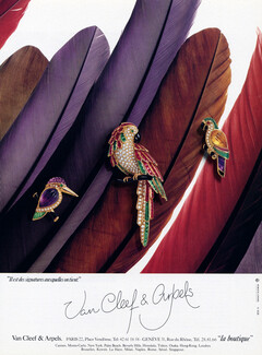 Van Cleef & Arpels 1991 Birds Parrots Clips Feathers