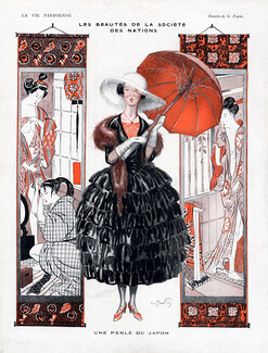 Georges Pavis 1921 "Une Perle du Japon", Japanese dresses, Kimono, Erotic