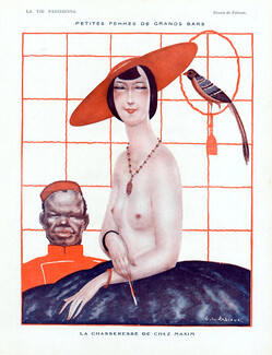 Zaliouk 1921 "La chasseresse de chez Maxim" Topless, Bellhop