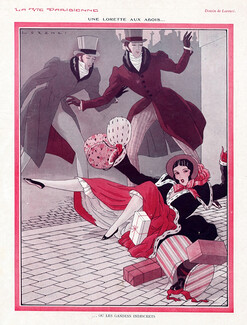 Lorenzi 1929 Une Lorette aux Abois 19th Century Costumes Hatbox