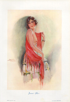 Suzanne Meunier 1929 Jeune Fille, Girl Shawl
