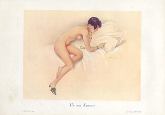 Suzanne Meunier 1929 Un mot d'amour - A Love Note, Nude