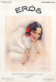 Suzanne Meunier 1929 Novembre, Eros Cover, Topless, Fan