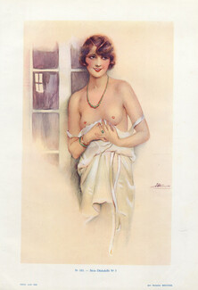 Suzanne Meunier 1930 Série déshabillé N°3 Topless Negligee