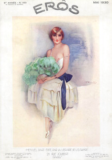 Suzanne Meunier 1930 Topless Fan Elegant
