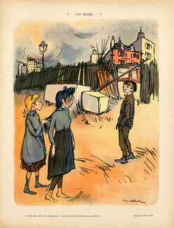 Francisque Poulbot 1908 "Les Gosses" Children Street Urchin