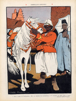Charles Pourriol 1907 Tombouctou Horse African Soldier