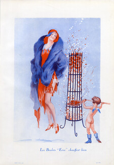 Vald'Es 1931 Les Boulets "Eros" Chauffent bien, Angel, Fur Coat